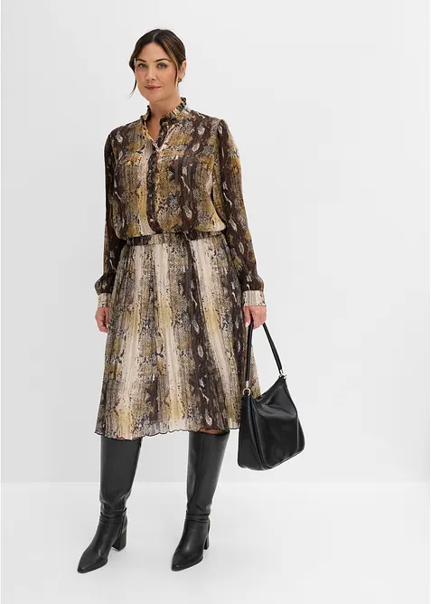 Camicetta in chiffon con fili glitterati, bonprix