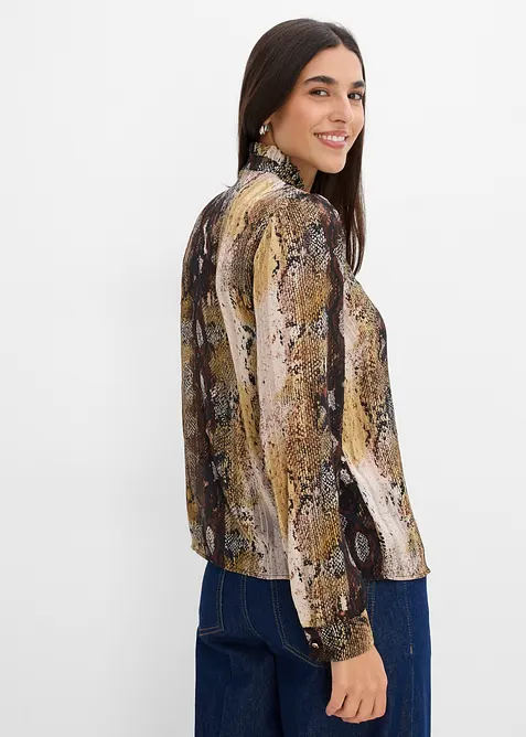 Camicetta in chiffon con fili glitterati, bonprix