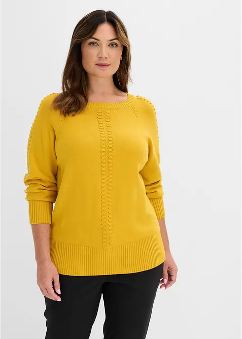 Maglione con maniche a pipistrello e percentuale di viscosa, bonprix