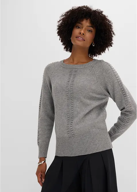 Maglione con maniche a pipistrello e percentuale di viscosa, bonprix
