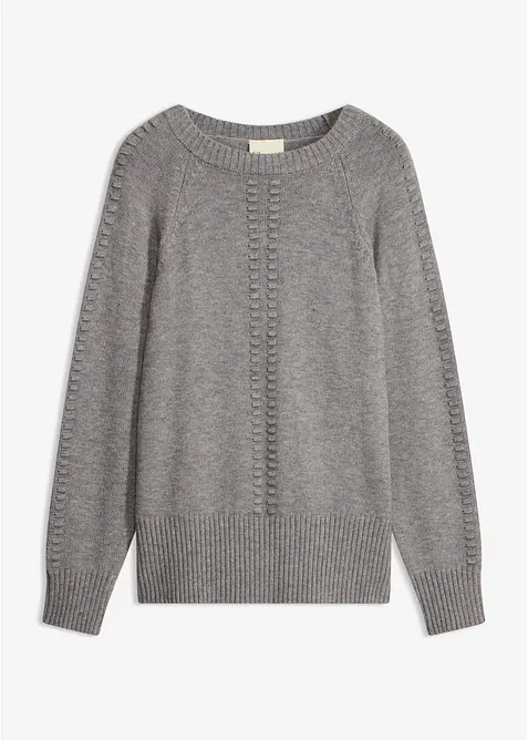 Maglione con maniche a pipistrello e percentuale di viscosa, bonprix