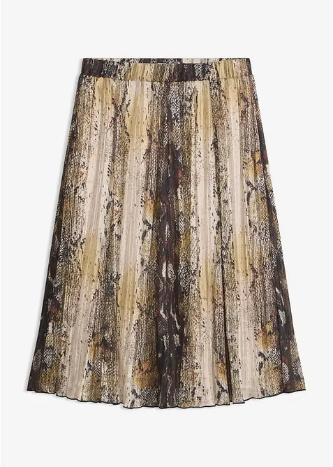 Gonna in chiffon effetto stropicciato con filato glitterato, bonprix