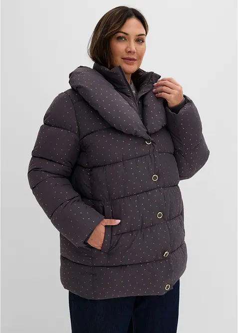 Giacca trapuntata in fantasia glitterata, bonprix
