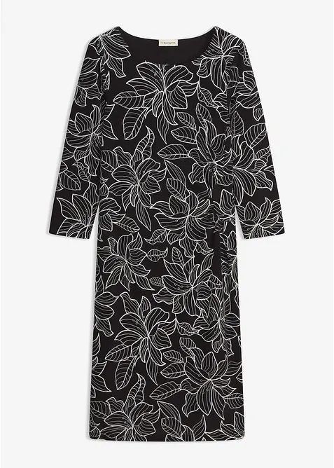 Abito di jersey con fantasia a fiori, bonprix