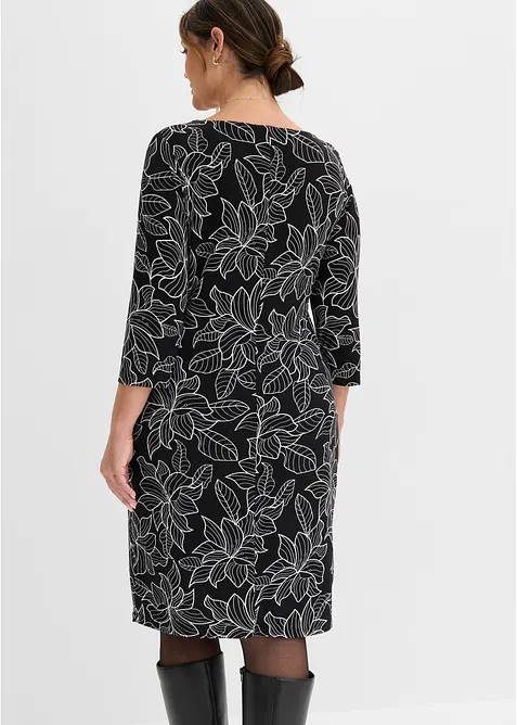 Abito di jersey con fantasia a fiori, bonprix