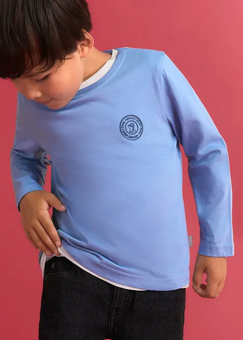 Maglia a maniche lunghe Lurchi in cotone biologico morbido (pacco da 2), Lurchi