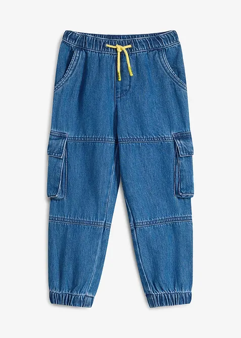 Jeans cargo Lurchi in cotone morbido con elastico in vita, Lurchi