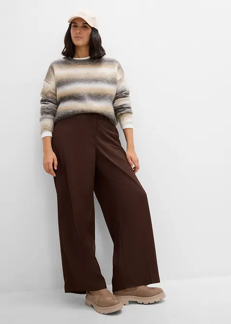 Pantaloni larghi con elastico in vita, bonprix