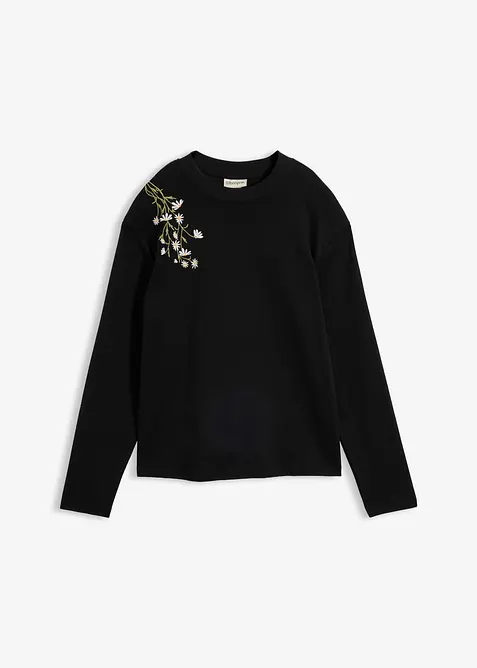 Maglia a maniche lunghe con cotone biologico pesante, bonprix