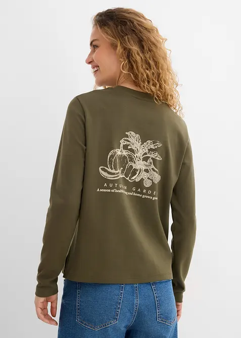 Maglia a maniche lunghe in cotone biologico pesante, bonprix
