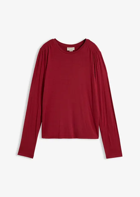 Maglia a maniche lunghe in misto viscosa elasticizzato, bonprix