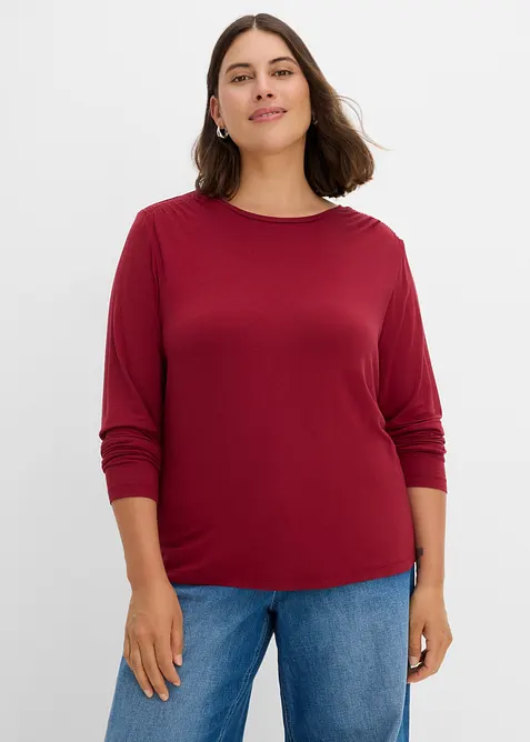 Maglia a maniche lunghe in misto viscosa elasticizzato, bonprix