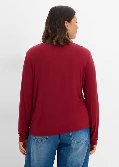 Maglia a maniche lunghe in misto viscosa elasticizzato, bonprix