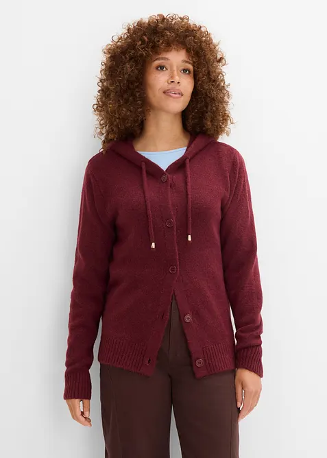 Cardigan con cappuccio, bonprix