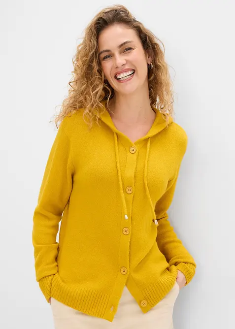 Cardigan con cappuccio, bonprix