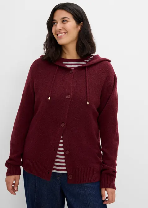 Cardigan con cappuccio, bonprix