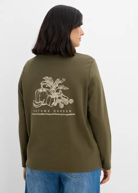 Maglia a maniche lunghe in cotone biologico pesante, bonprix