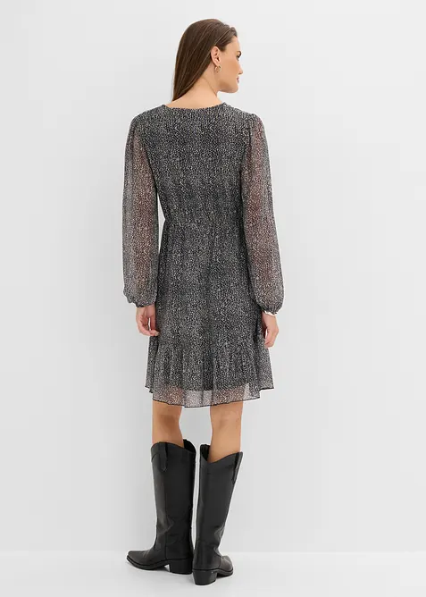 Abito in jersey e mesh fine, bonprix