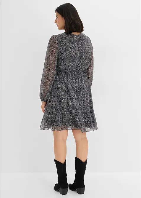 Abito in jersey e mesh fine, bonprix