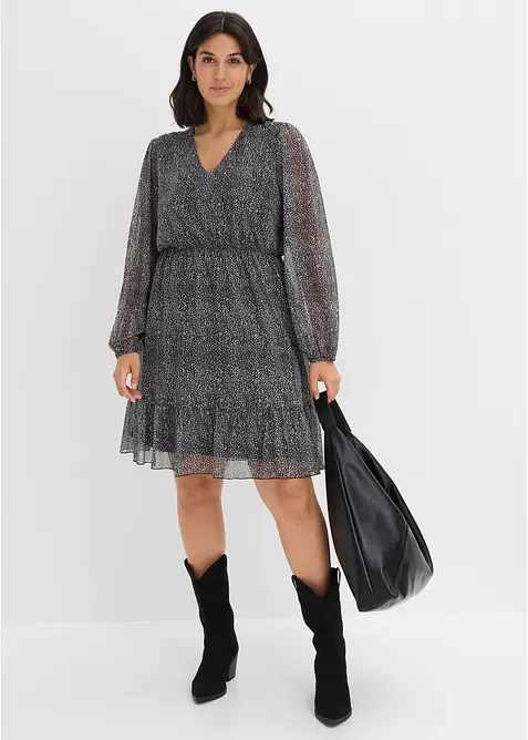 Abito in jersey e mesh fine, bonprix