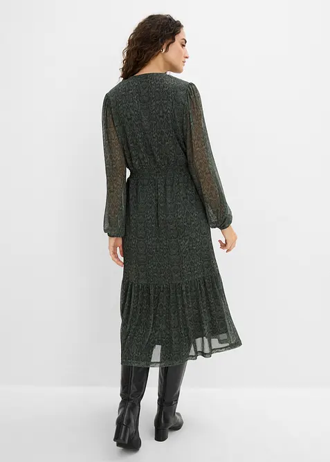 Abito in jersey e mesh fine, bonprix
