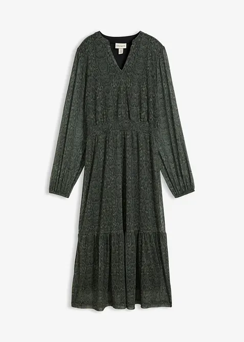 Abito in jersey e mesh fine, bonprix