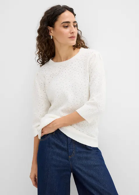 Maglione traforato, bonprix