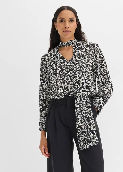 Blusa con sciarpina da annodare integrata, bonprix