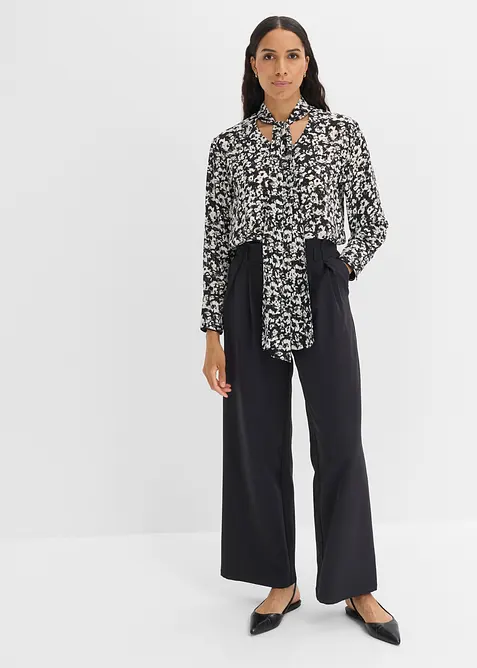 Blusa con sciarpina da annodare integrata, bonprix