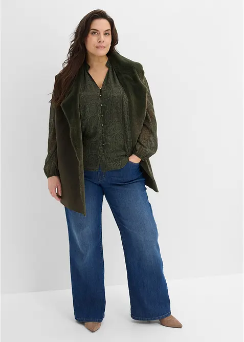 Blusa con dettagli in pizzo, bonprix