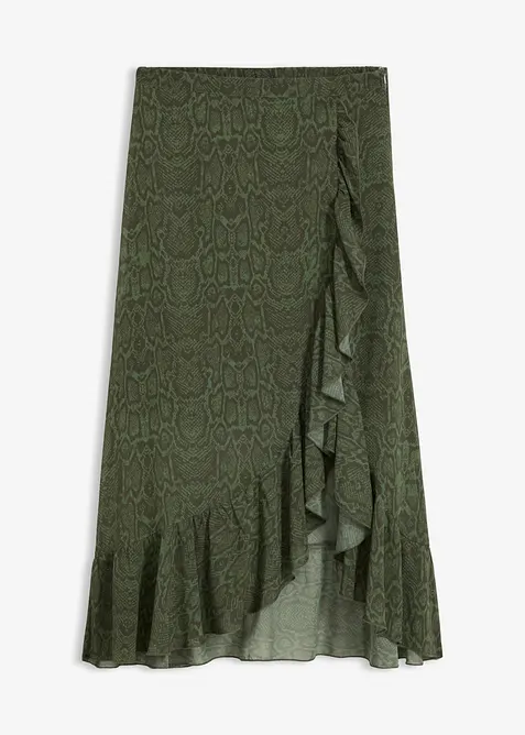 Gonna di chiffon con effetto incrociato, bonprix