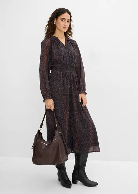Abito di chiffon con maniche ampie, bonprix
