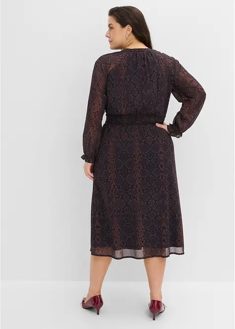 Abito di chiffon con maniche ampie, bonprix