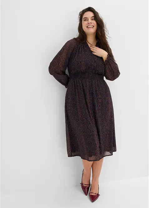 Abito di chiffon con maniche ampie, bonprix