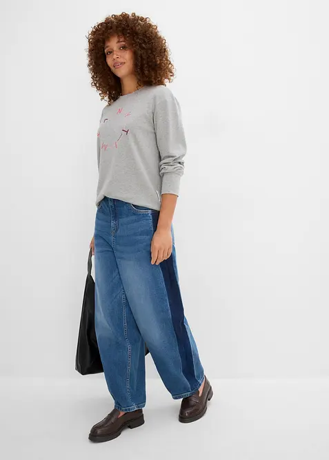 Maglia a maniche lunghe con cotone pesante, bonprix