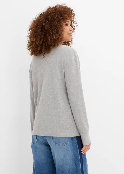 Maglia a maniche lunghe con cotone pesante, bonprix