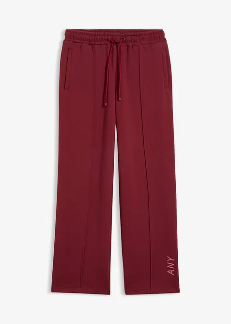 Pantaloni in felpa di misto cotone biologico elasticizzato, bonprix