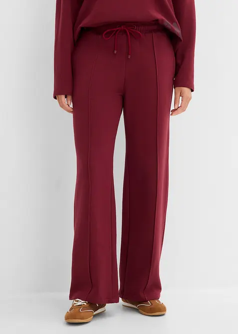 Pantaloni in felpa di misto cotone biologico elasticizzato, bonprix