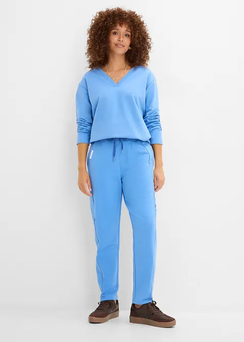 Pantaloni da jogging in misto cotone biologico elasticizzato, bonprix