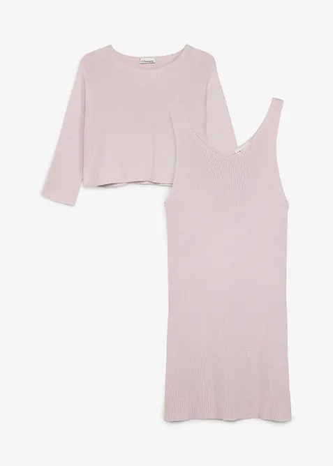 Abito in maglia e maglione (set 2 pezzi), bonprix