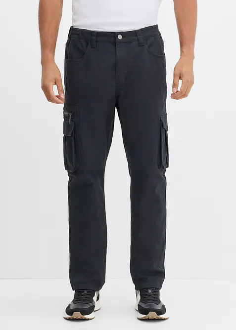Pantaloni cargo classic fit elasticizzati con elastico in vita, straight, bonprix