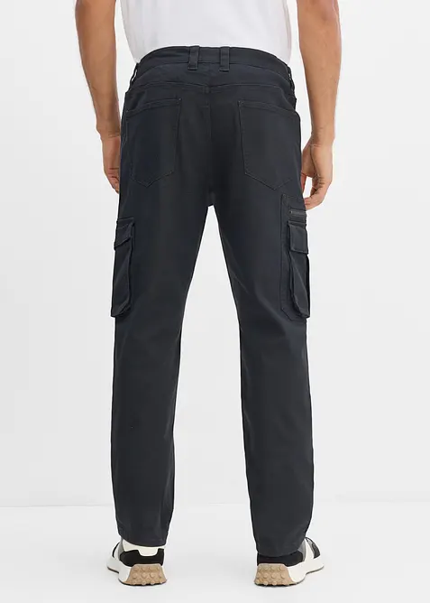 Pantaloni cargo classic fit elasticizzati con elastico in vita, straight, bonprix