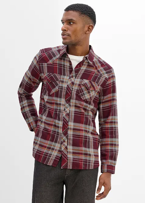 Camicia di flanella in puro cotone, bonprix