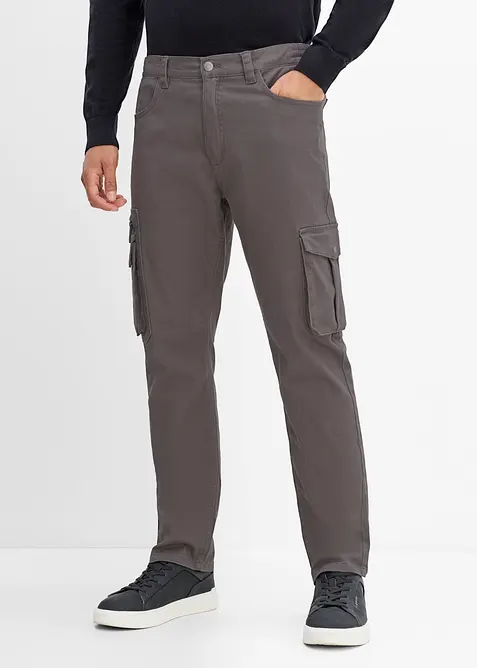 Pantaloni cargo classic fit elasticizzati con elastico in vita, straight, bonprix