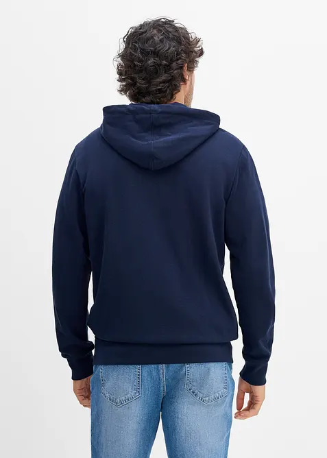 Felpa regular fit con zip e cappuccio, bonprix