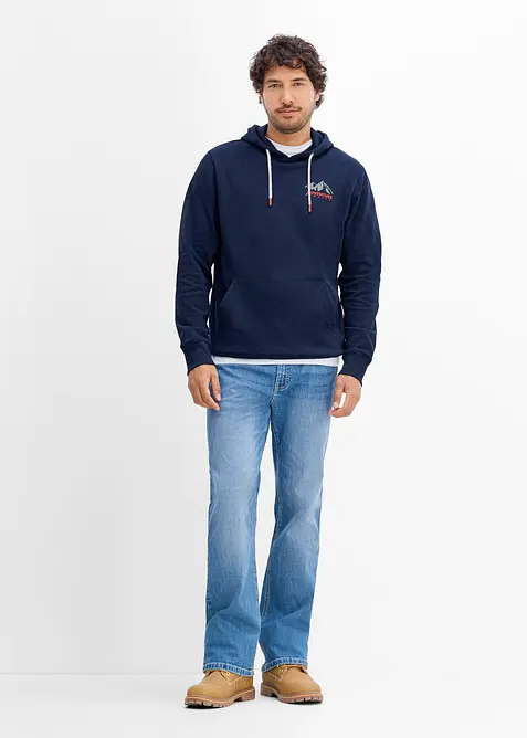 Felpa regular fit con cappuccio, bonprix
