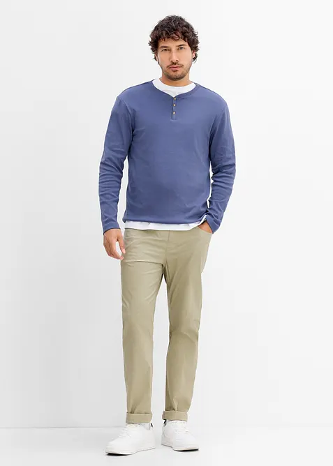 Maglia serafino a maniche lunghe (pacco da 2), bonprix