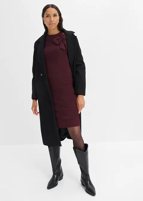 Abito in maglia con fiocco, bonprix