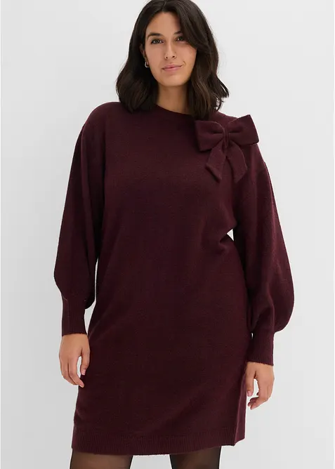 Abito in maglia con fiocco, bonprix