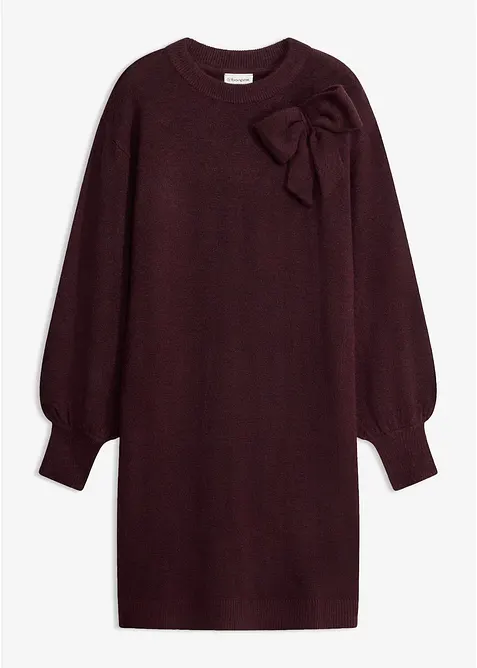 Abito in maglia con fiocco, bonprix